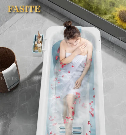 Portable Folding Bathtub for Adults hot Bath Spa Plastic Bathtubs Children Swimming pool Bucket Sauna Lid Cover House Bath Tub