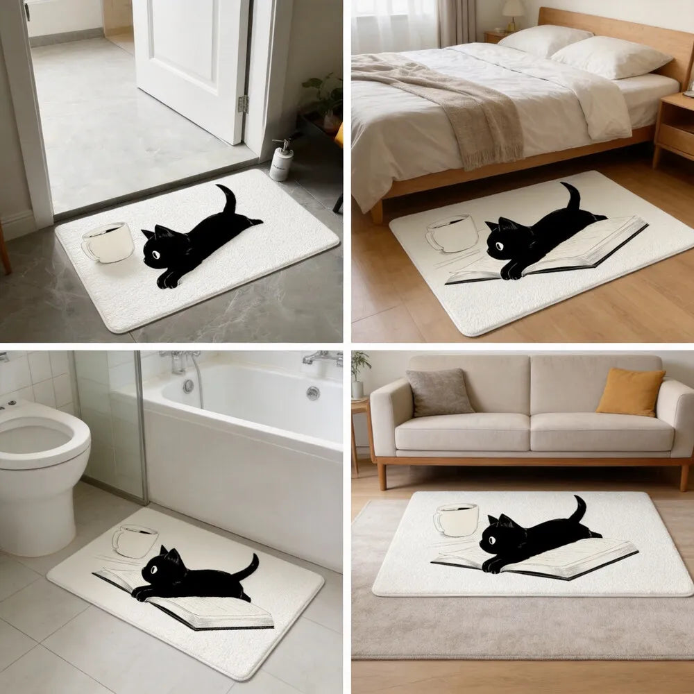 Black Sports Car GTR Flannel Rug JDM Style Floor Mat Non-slip Carpet for Living Room Bedroom Gamer Room Home Decor