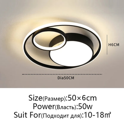 Modern LED Ceiling Light Minimalist Bedroom Lamp Home Decor Ceiling Chandelier Children's Room Lustre Living Room Lights Fixture