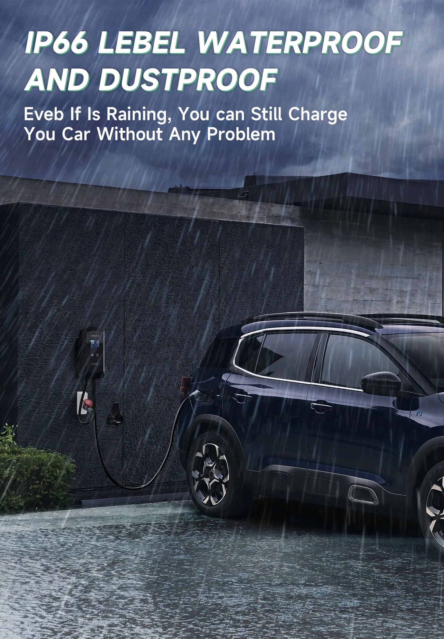 Puppyfc 7.6KW/11KW/22KW 3Phase EV Charging Station GBT 20234 Electric Car Charger EVSE Wallbox WiFi Bluetooth APP Remote Control