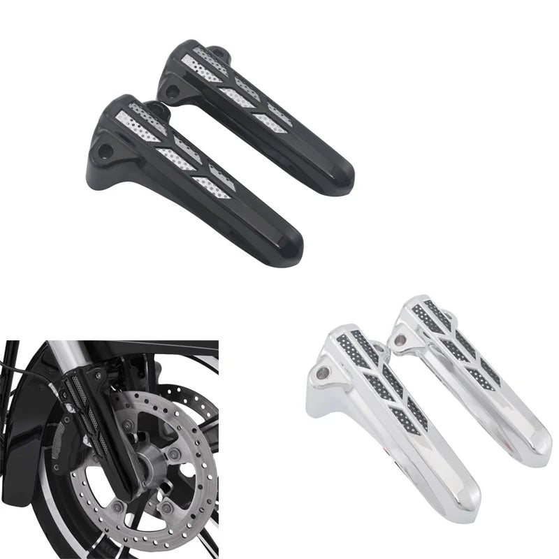 1pair Front Lower Fork Leg Covers For Harley Touring Road King Street Glide Ultra Limited FLHT FLHX FLHR 2014-2022