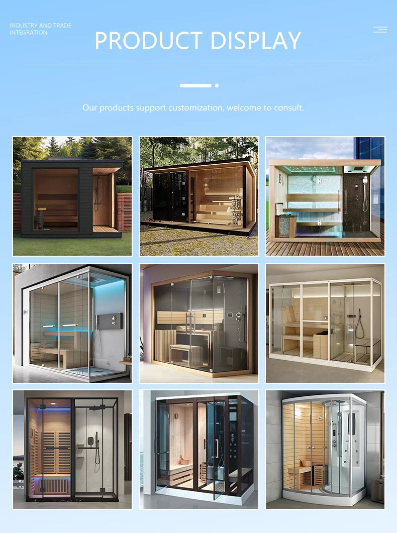 Customization Best-Selling Custom 2 Person Massage Steam Shower Room Steam Sauna Shower Cabin