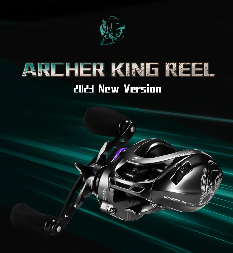 Soloking GKA200 Pro Baitcasting Reel Fishing Reels 9KG Drag Power 6+1 BB Drag Clicker Sound Baitcaster Reel 베이트 릴