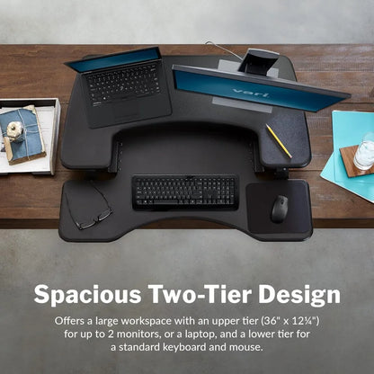Desk Pro Plus 36 - Dual Monitor Standing Desk Converter - Adjustable Desk Riser with 11 Height Settings - Stand Up Ho.Customized
