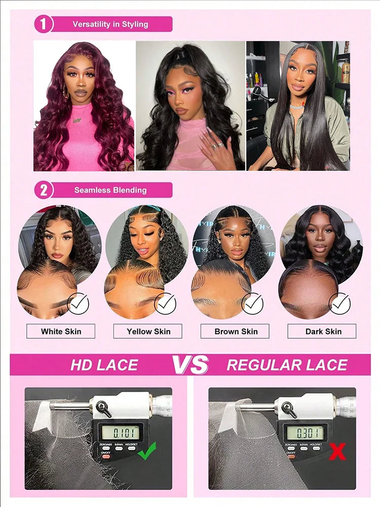 Chocolate Brown Body Wave Human Hair Wigs 13X4 HD Lace Frontal Wigs For Women Colored Brazilian Wet And Wavy Lace Front Wigs