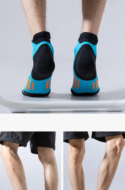 2023 New Men Sports Socks Professional Outdoor Basketball Cushion Terry Towel Bottom Non-Slip Running Breathable Socks