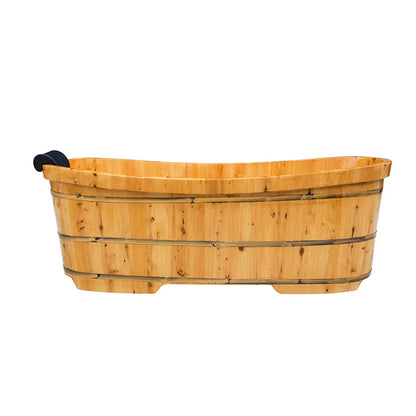 Lying bath bucket wooden tub  tub adult household bucket sweat sauna fumigation solid wood