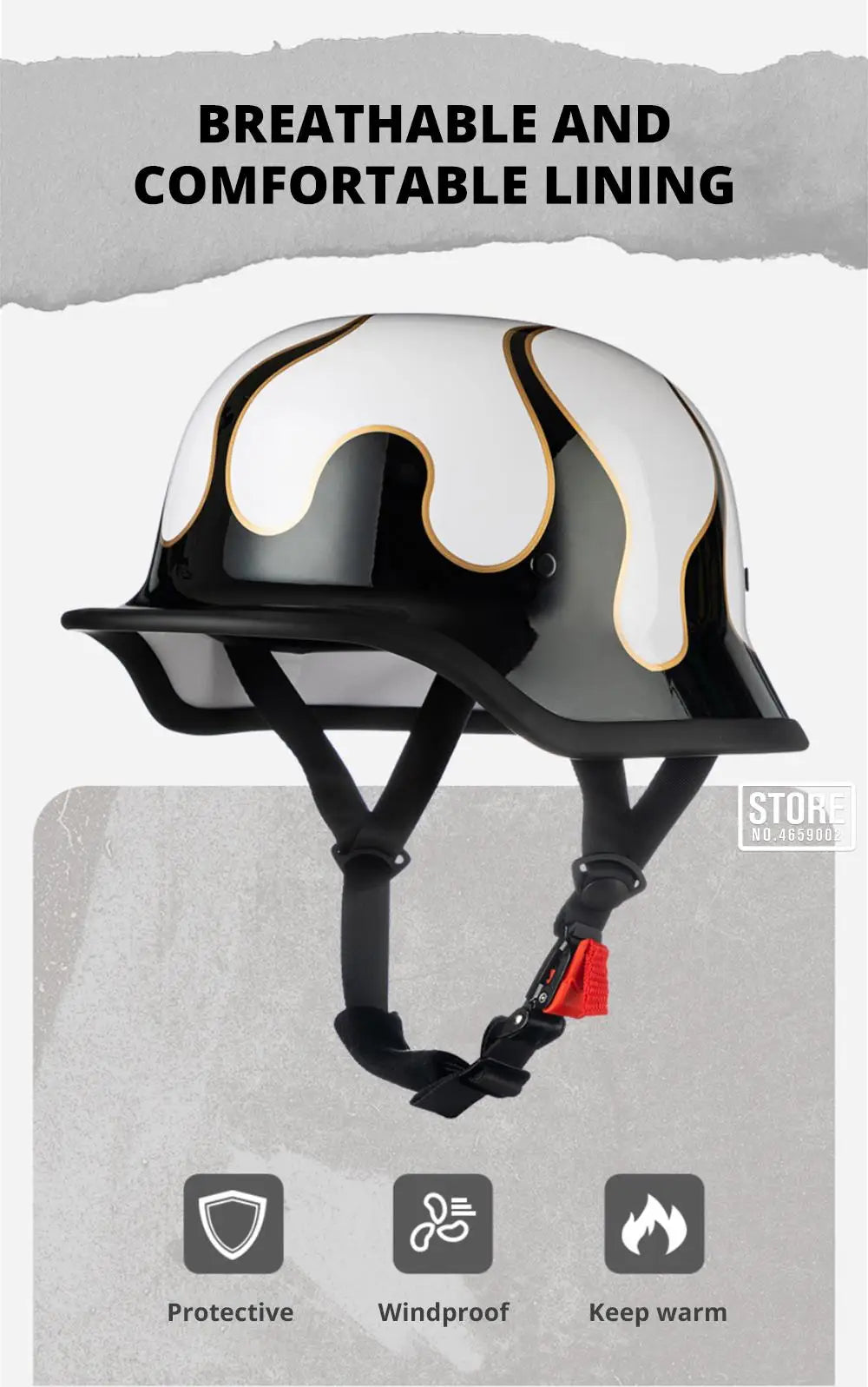 Motorcycle German Style Scoop Helmet Retro Half Helmet For Men And Women Summer Cruising Electric Bike Helmet DOT Approved