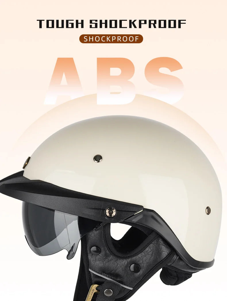 Summer Motorcycle Helmet S-XXXL Cascos Para Moto Retro Half Face Motorbike Riding Anti-UV Len Cool Style Chopper for Men Use