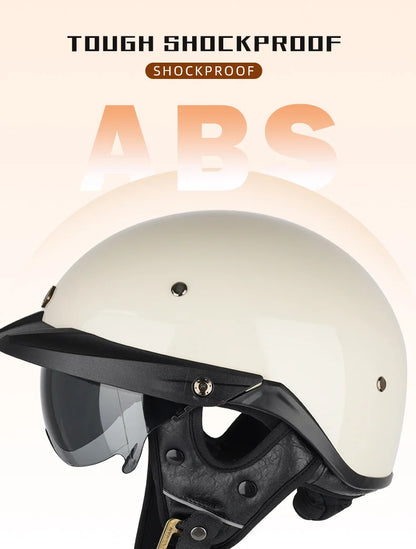 Summer Motorcycle Helmet S-XXXL Cascos Para Moto Retro Half Face Motorbike Riding Anti-UV Len Cool Style Chopper for Men Use