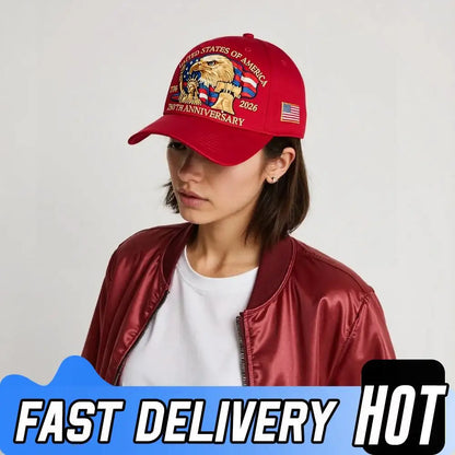 Men Women Baseball Caps US 250th Anniversary Cap Adjustable Retro Washed Patriotic Cap US 250th Anniversary Sports Trucker Hat