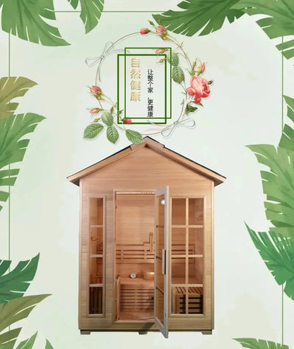 Home Outdoor Sauna Room Sweat Steaming Steam Sweating Wet Steaming  Far Infrared Courtyard Outdoor Sweat Steaming Room