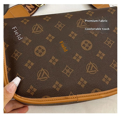 New Classic Texture Crossbody Bag Versatile Crossbody Bag High-End Underarm Bag Nurse Bag Wide Shoulder Strap Bag