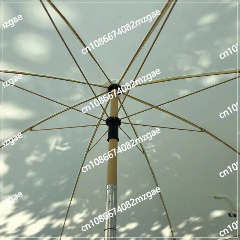 Elegant and minimalist outdoor slanted tassel umbrella, beach camping sun shading garden courtyard leisure umbrella
