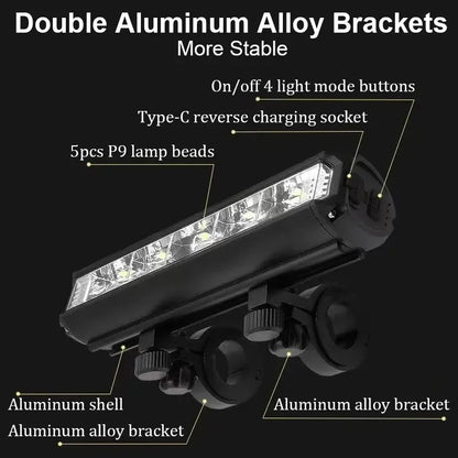 Bicycle Light 8000mAh EOS610 640 Bike Light Waterproof Flashlight USB Charging MTB Road Cycling Lamp Bicycle Light Accessories