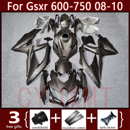 Carbon Fibre Gloss Motorcycle Fairings for Gsxr 600 750 K8 2008 2009 2010 Fairing Kit Gsxr600 Gsxr750 08-10 Bodyframe Cowl Shell