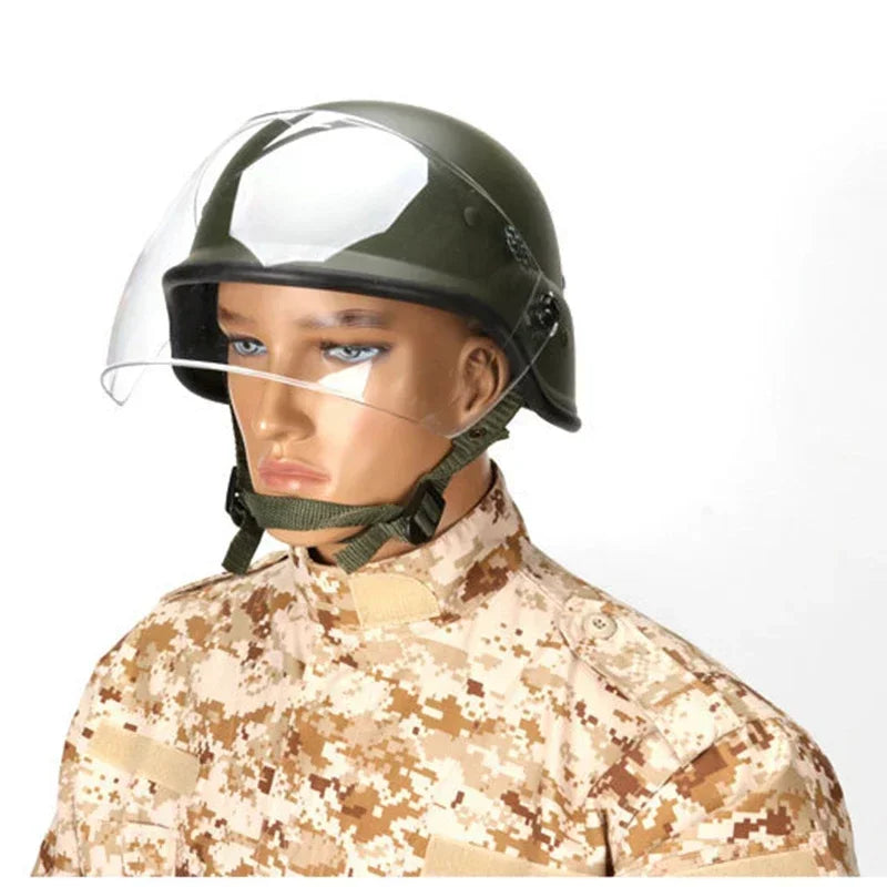 Airsoft M88 PASGT Kelver  Tactical Helmet with Clear Visor Men Cycling Outdoor Sports Skate Hunting Helmet Casco Ciclismo