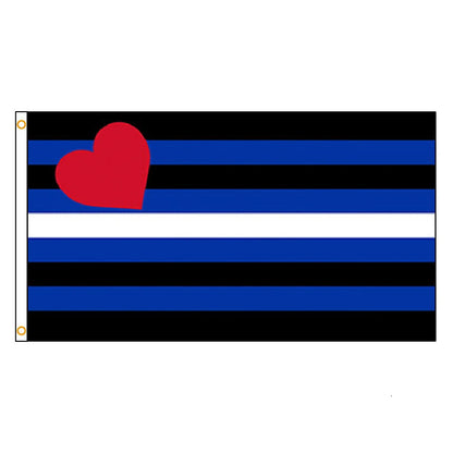 FLAGLINK 90X150cm LGBTQIA LGBT Rainbow Gay Leather Pride Flag For Decoration