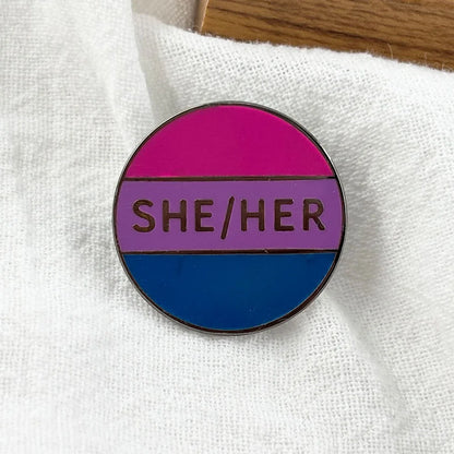 Bismuth 83 Bisexual Badge Bisexual Pride Flag Enamel Pin Science Joke Brooch LGBT Queer Jewelry Fashion Gift Decorate