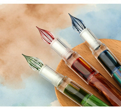 MOONMAN MN15 Beginner Copperplate Calligraphy Pen Variable Line Soft Elastic Iridium Tip Transparent Acrylic Ink Pen Gift Set