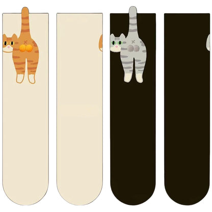1/2/3Pair Cartoon Cute Cat Balls Cotton Socks Funny Cat Cotton Socks Breathable Soft Novelty Stocking Kawaii Gift Sock for Gifts