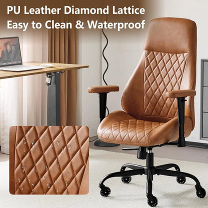 Home Office Desk Chair High Back Office Rubber Casters Ergonomic Computer Chair with Lumbar Support Adjustable, Customized