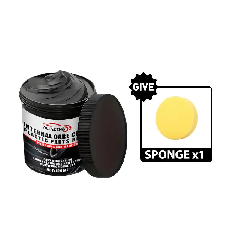 Multi-purpose automotive interior renovation wax plastic parts repair agent, tire protection agent, whitening agent, sponge