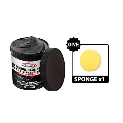 Multi-purpose automotive interior renovation wax plastic parts repair agent, tire protection agent, whitening agent, sponge