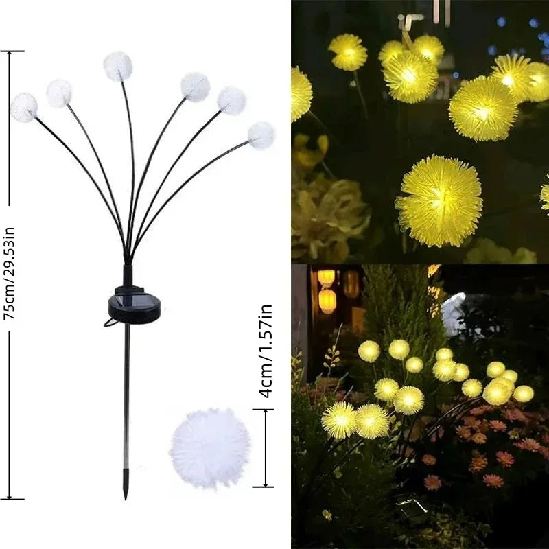 Solar 6LEDS Jellyfish Lights Mushroom Lights Solar Ground Plug Atmosphere Lights Garden Decoration Lights Lawn Lights