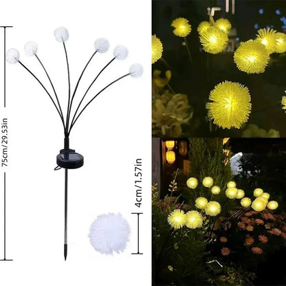 Solar 6LEDS Jellyfish Lights Mushroom Lights Solar Ground Plug Atmosphere Lights Garden Decoration Lights Lawn Lights