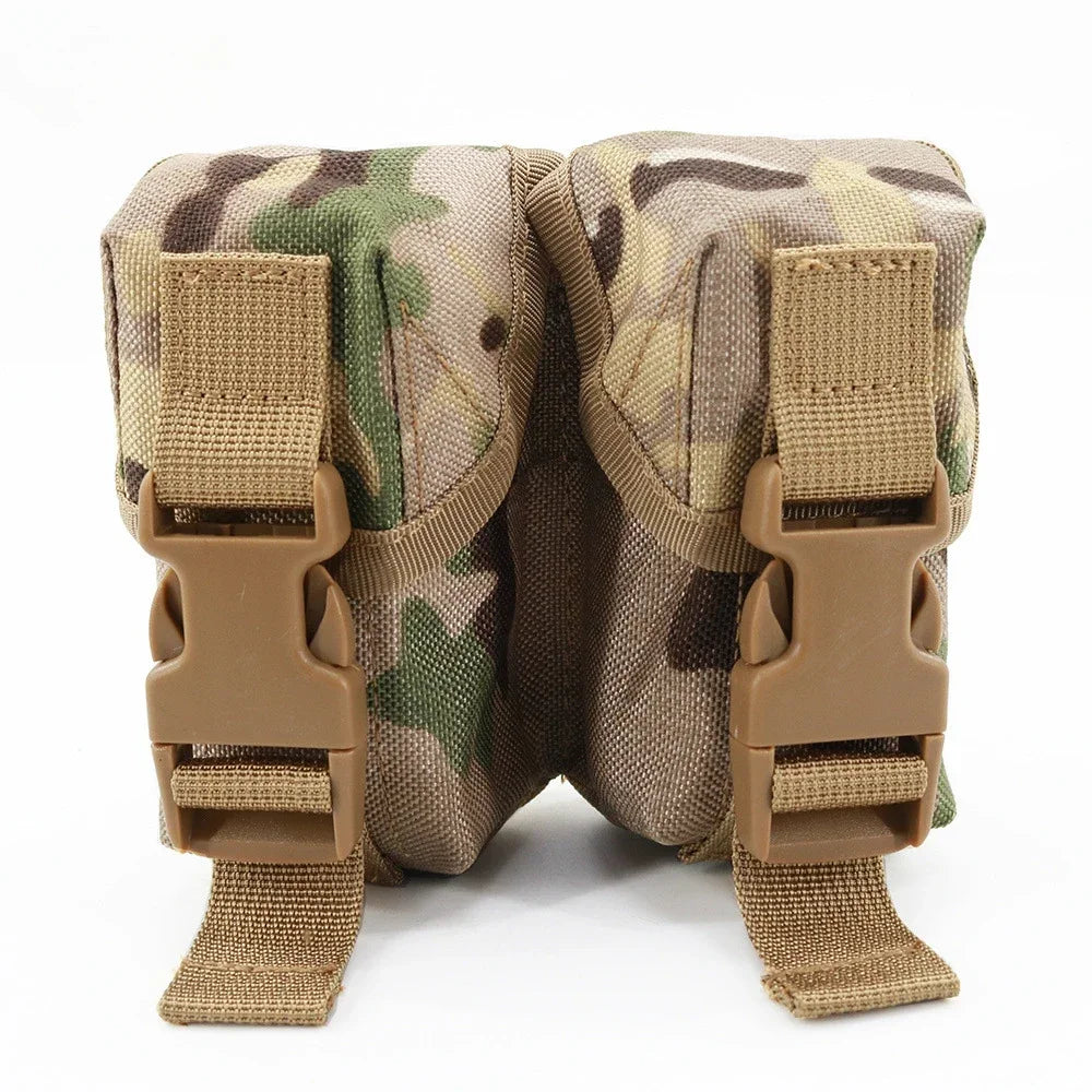 Tactical Pouch Double Frag Grenade Pack Molle EDC Tool Bag Accessory Pouch Shooting Hunting Airsoft Equipment Military Gear