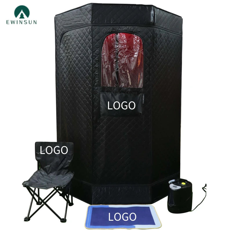 Ultimate Recovery Portable Spa Sauna Pod Red Light Steam Sauna Tent With Steamer Floor Mat Accessories