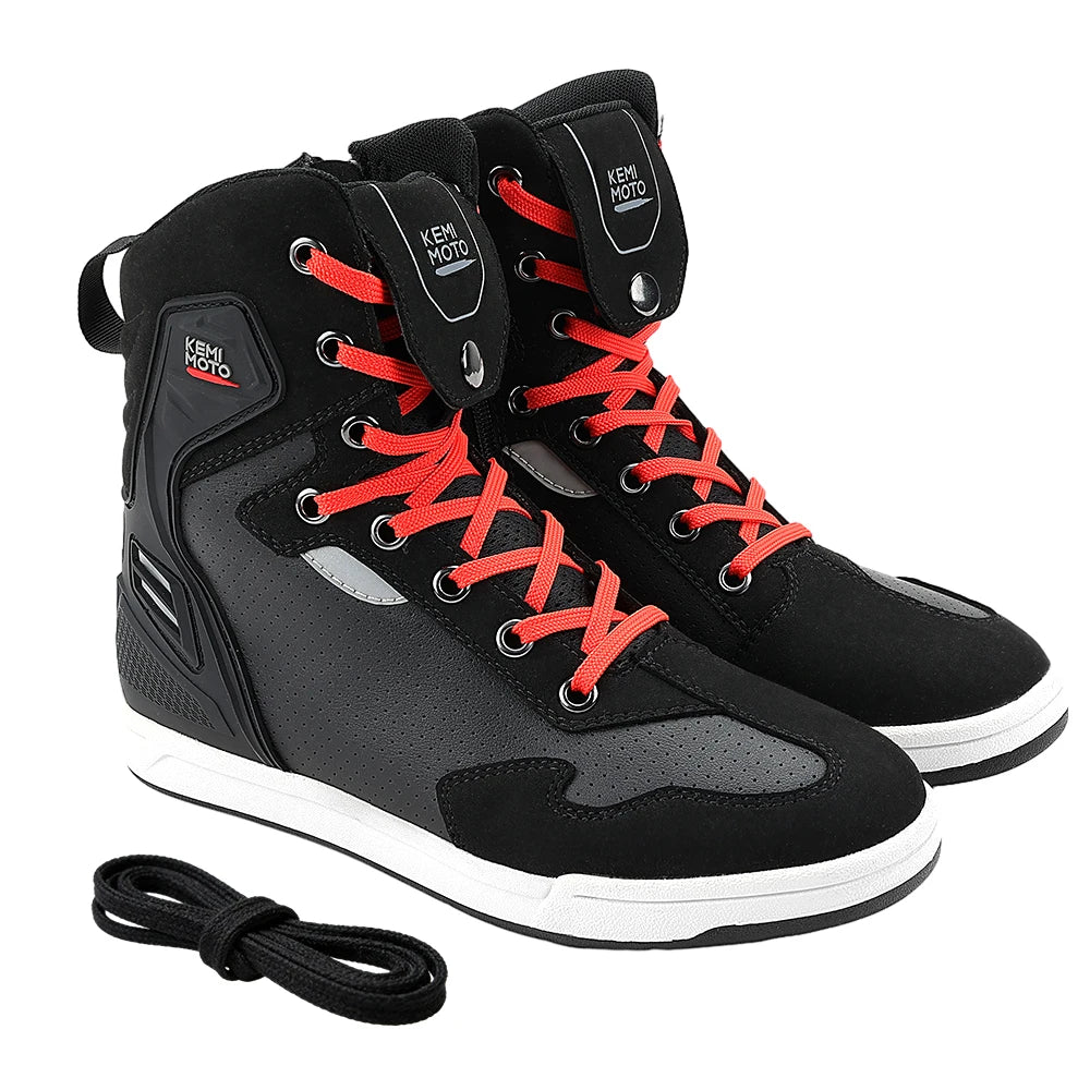 Motorcycle Summer Riding Shoes Men Riding Casual Short Boots  Anti-collision Reflective Protection Durable Equipments Moto Gear