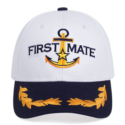 Men Women Baseball Caps Embroidered Captain & First Mate Hats Boating Marine Sailor Perfect Nautical Gift Presents Party Fun Hat