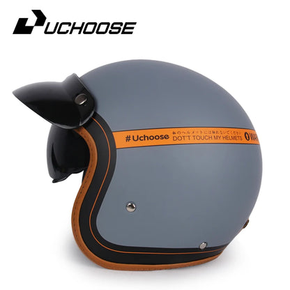 DOT Certificated Retro Motorcycle Helmet Cafe Racer Open Face Casco Moto Motorcycle Accessories Men Moto Helmets
