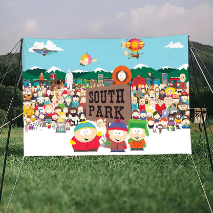 Cartoon S-South P-Park Cute Flag For Picnic Party Art Home Decoration Outdoor Camping Banner