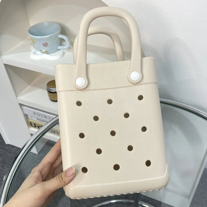 EVA Waterproof Mini Beach Tote Bag Travel Bags Sandproof  Small Size Handbag for Sports Gym Travel Market Outdoor