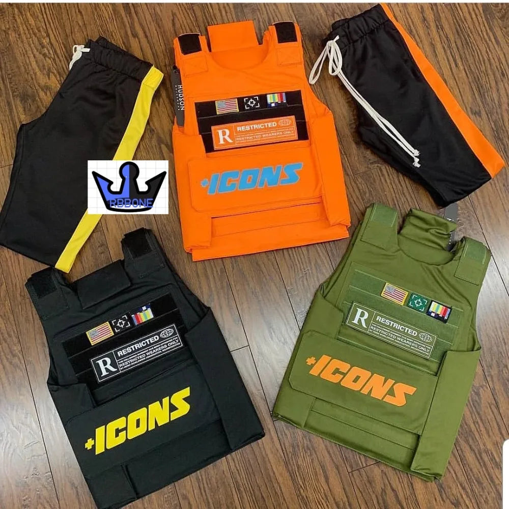 Vests Icon gilet Trending CS Vest Tactical military hiphop rapper FASHION VEST Outerwear Men's Fashion Tactica ICONS jacket vest