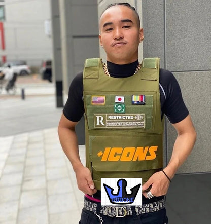 Vests Icon gilet Trending CS Vest Tactical military hiphop rapper FASHION VEST Outerwear Men's Fashion Tactica ICONS jacket vest