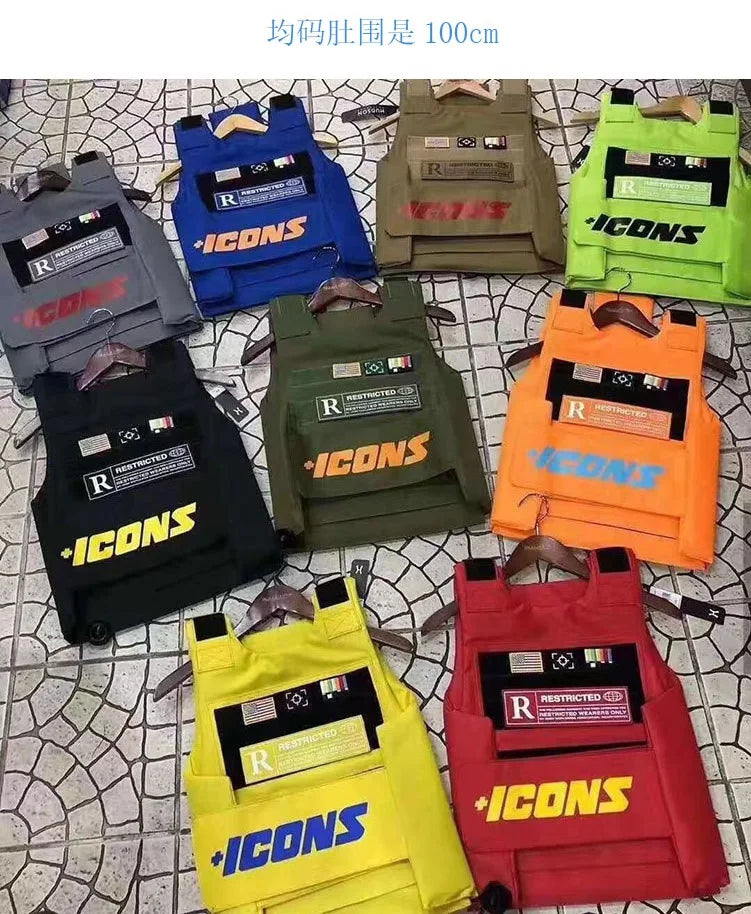 2022 rapper hiphop MC VEST TANK TOP fashion new design top street fashion icons Tactical vest Colete Tatico Chalecos para hombre