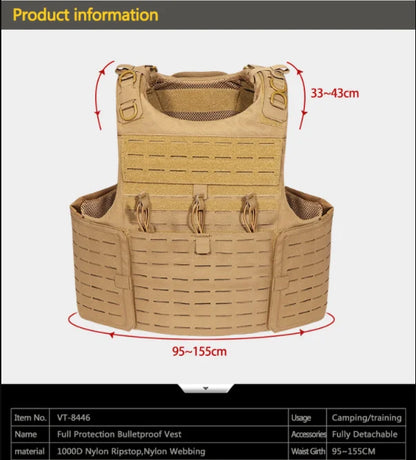 YAKEDA full protective plate carrier breathable wear vest training CS vest outdoor camping equipment molle Hunting vest