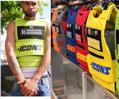 Vests Icon gilet Trending CS Vest Tactical military hiphop rapper FASHION VEST Outerwear Men's Fashion Tactica ICONS jacket vest
