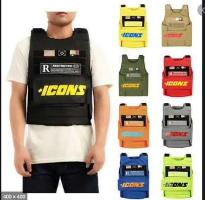 Vests Icon gilet Trending CS Vest Tactical military hiphop rapper FASHION VEST Outerwear Men's Fashion Tactica ICONS jacket vest