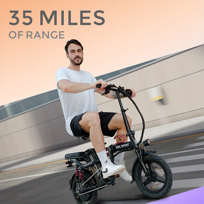 Foldable Electric Bike for Adults, 700W Peak Motor 48V 20Ah Removable Battery Ebike, 35 Miles 32km/h High - Speed, City Commuter, LCD Display, Dual Disc Brakes, for Men & Women (330 Lbs Capacity)