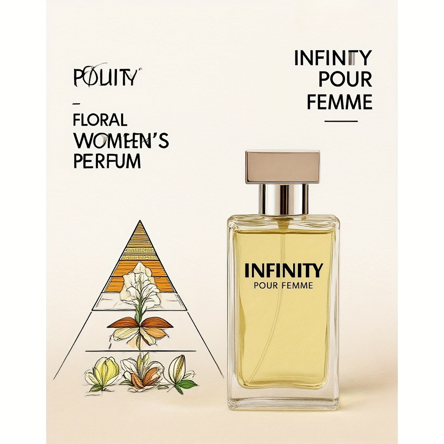 Eau de Parfum – Floral Women's Perfume – with Notes of Bergamot, White Lily, White Rose, Sandalwood & Amber – Long Lasting Fragrance