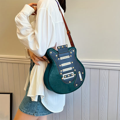 Guitar-Shaped Multifunctional Crossbody Bag - Unique Musical Instrument Style Shoulder Bag for Music Lovers, Trendy Daily Purse