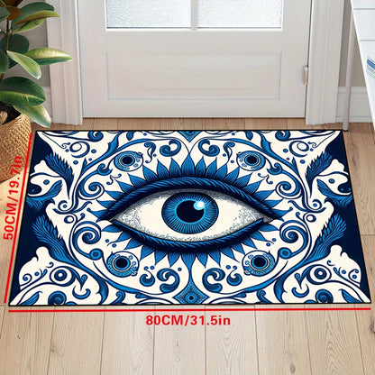 1pc Eye Socket Pattern Doormat, Non-Slip Polyester 100% Indoor/Outdoor Rug, Machine Washable, Decorative Entryway Mat, Home Decor, Bedroom Accessory, Unique Photo Prop, Rectangle Throw Rug, Ideal Gift