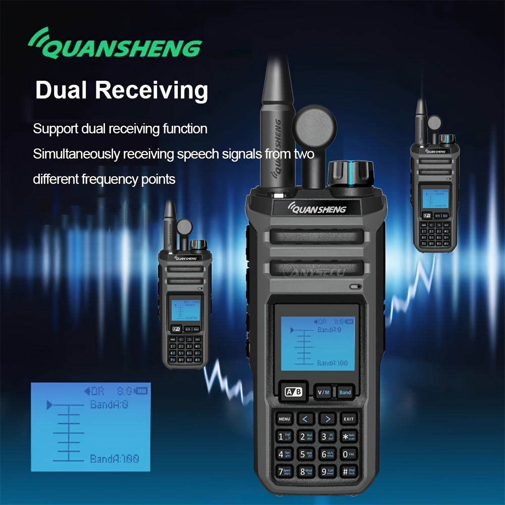 Quansheng TK11 (5) Dual Band Two-Way Radio - 10W High Output, NOAA Weather Notifications, 999 Channels, 2500Mah Battery