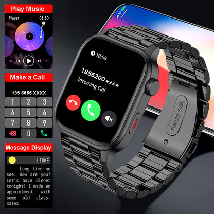 New Stylish Smartwatch, GPS Watch, 2.01-inch Large Screen, Battery, High Quality, Multiple Dials, Wireless Calling and Text Reminders, 100+ Sports Modes, Suitable for Men's and Women's Fitness Tracking Watch | Modern Smartwat