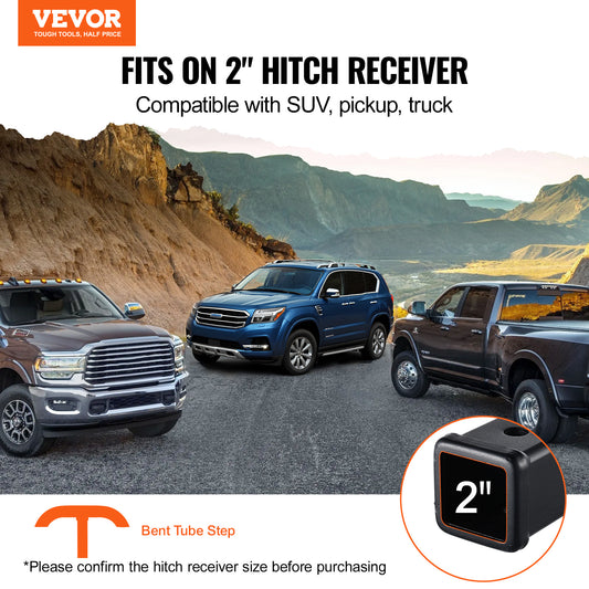 VEVOR Hitch Step for 2" Receiver Universal Trailer Tow Rear Bumper Guard Steel Arrow/elbow type